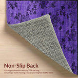 Ultra Soft Area Rug, Non Slip, Stain Resistant, Washable Area Rugs for Living Room, Bedroom, Stylish Gray and Purple Blend Decor(Purple)
