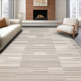 Ultra Soft Area Rug, Non Slip, Stain Resistant, Washable Area Rugs for Living Room, Bedroom, Contemporary Elegant Textured Layers(Gray)