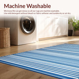Ultra Soft Area Rug, Non Slip, Stain Resistant, Washable Area Rugs for Living Room, Bedroom, Artful Muted Color Harmony(Blue)