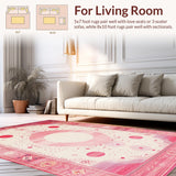 Ultra Soft Area Rug, Non Slip, Stain Resistant, Washable Area Rugs for Living Room, Bedroom, Artful Moonlit Minimalist Aesthetic(White)
