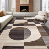 Ultra Soft Area Rug, Non Slip, Stain Resistant, Washable Area Rugs for Living Room, Bedroom, Neutral Toned Geometric Elegance(Gray)