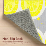 Ultra Soft Area Rug, Non Slip, Stain Resistant, Washable Area Rugs for Living Room, Bedroom, Lively Round Graphic Design(Yellow)