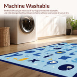 Inviting Circular Educational Decor(Blue)