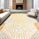 Ultra Soft Area Rug, Non Slip, Stain Resistant, Washable Area Rugs for Living Room, Bedroom, Non Slip Underlay Featuring Strong Hold Technology for Runner and Area(Orange)