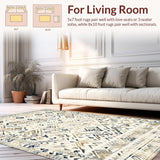 Artistic Off White Curvilinear Design(Beige)