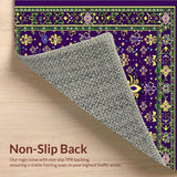 Ultra Soft Area Rug, Non Slip, Stain Resistant, Washable Area Rugs for Living Room, Bedroom, Elegant Purple Trellis Aesthetic(Purple)