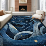 Ultra Soft Area Rug, Non Slip, Stain Resistant, Washable Area Rugs for Living Room, Bedroom, Mystic Kraken Sea Beast Carpet(Blue)