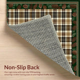 Ultra Soft Area Rug, Non Slip, Stain Resistant, Washable Area Rugs for Living Room, Bedroom, Rustic Pine Cone Elegance(Brown)
