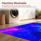 Ultra Soft Area Rug, Non Slip, Stain Resistant, Washable Area Rugs for Living Room, Bedroom, Transcendent Nebula Inspired Design(Blue)