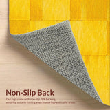 Ultra Soft Area Rug, Non Slip, Stain Resistant, Washable Area Rugs for Living Room, Bedroom, Modern Geometric Home Office Plush Area Carpet(Yellow)