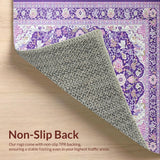 Ultra Soft Area Rug, Non Slip, Stain Resistant, Washable Area Rugs for Living Room, Bedroom, Artistic Lavender Bloom Composition(Purple)