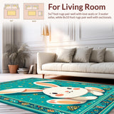 Elegant Minimalist Spring Rabbit(Blue)