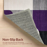 Ultra Soft Area Rug, Non Slip, Stain Resistant, Washable Area Rugs for Living Room, Bedroom, Trendy Lattice Patterned Aesthetic(Purple)