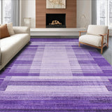 Ultra Soft Area Rug, Non Slip, Stain Resistant, Washable Area Rugs for Living Room, Bedroom, Dynamic Grey and Purple Harmony(Purple)