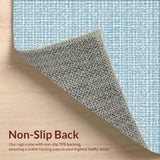 Ultra Soft Area Rug, Non Slip, Stain Resistant, Washable Area Rugs for Living Room, Bedroom, Adorable Blue Bow Bath Mat Rug with Stylish Preppy Flair for Decor(Blue)