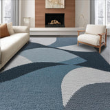 Ultra Soft Area Rug, Non Slip, Stain Resistant, Washable Area Rugs for Living Room, Bedroom, Minimalist Abstract Grey Entryway Rug for High-Traffic Areas(Blue)