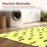 Ultra Soft Area Rug, Non Slip, Stain Resistant, Washable Area Rugs for Living Room, Bedroom, Sweet Honey Distressed Look(Yellow)