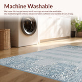 Ultra Soft Area Rug, Non Slip, Stain Resistant, Washable Area Rugs for Living Room, Bedroom, Chic Modern Animal Print(Blue)