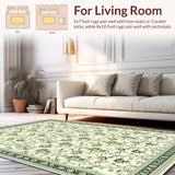 Graceful Green Accent Design(Beige)