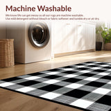 Rustic Black and White Plaid(Black)