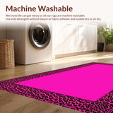 Ultra Soft Area Rug, Non Slip, Stain Resistant, Washable Area Rugs for Living Room, Bedroom, Artistic Zebra Patterned Flair(Pink)