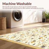 Desert Bloom Beige Ivory Geometric Floral Oasis Design(Beige)