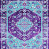 Ultra Soft Area Rug, Non Slip, Stain Resistant, Washable Area Rugs for Living Room, Bedroom, Contemporary Vintage Abstract Elements(Blue)
