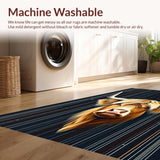 Ultra Soft Area Rug, Non Slip, Stain Resistant, Washable Area Rugs for Living Room, Bedroom, Whimsical Highland Cow Decorative Style(Brown)