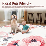 Ultra Soft Area Rug, Non Slip, Stain Resistant, Washable Area Rugs for Living Room, Bedroom, Serene Elegant Minimalist Touch(Ivory)