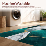 Artistic Low Pile Abstract Composition(Green)