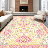 Ultra Soft Area Rug, Non Slip, Stain Resistant, Washable Area Rugs for Living Room, Bedroom, Country Cottage Kitchen(Beige)
