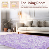 Ultra Soft Area Rug, Non Slip, Stain Resistant, Washable Area Rugs for Living Room, Bedroom, Serene Non-Slip Shaggy Appeal(Purple)