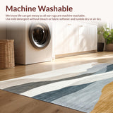 Ultra Soft Area Rug, Non Slip, Stain Resistant, Washable Area Rugs for Living Room, Bedroom, Serene Desert Oasis Indoor/ Area Rug Natural Gray Runner(Beige)