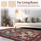 Ultra Soft Area Rug, Non Slip, Stain Resistant, Washable Area Rugs for Living Room, Bedroom, Seasonal Spring Mushroom Decorative Rug for Entryway(Blue)