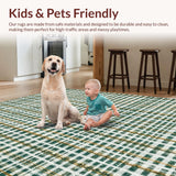 Black and White Striped Machine Symmetrical Geometric Design(Green)