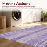 Ultra Soft Area Rug, Non Slip, Stain Resistant, Washable Area Rugs for Living Room, Bedroom, Modern Warm Toned Shaggy Aesthetic(Purple)