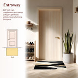 Black and Beige Abstract for Indoor Patios(Beige)