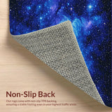 Ultra Soft Area Rug, Non Slip, Stain Resistant, Washable Area Rugs for Living Room, Bedroom, Vibrant Celestial Artistry Display(Blue)