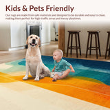 Ultra Soft Area Rug, Non Slip, Stain Resistant, Washable Area Rugs for Living Room, Bedroom, Beach Vibes Area Rug Summer Surf Decor Rug(Orange)