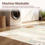 Ultra Soft Area Rug, Non Slip, Stain Resistant, Washable Area Rugs for Living Room, Bedroom, Chic Contemporary Faux Hide Style(Beige)