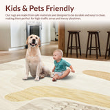 Ultra Soft Area Rug, Non Slip, Stain Resistant, Washable Area Rugs for Living Room, Bedroom, Elegant Beige Animal Inspired Area Distinctive Floor Decor(Beige)