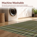 Ultra Soft Area Rug, Non Slip, Stain Resistant, Washable Area Rugs for Living Room, Bedroom, Vibrant Minimalist Stripe Arrangement(Brown)