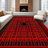 Ultra Soft Area Rug, Non Slip, Stain Resistant, Washable Area Rugs for Living Room, Bedroom, Chic Modern Low-Pile Rug(Red)