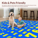 Ultra Soft Area Rug, Non Slip, Stain Resistant, Washable Area Rugs for Living Room, Bedroom, Soft Plush Toddler Engagement Mat(Blue)