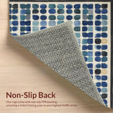 Ultra Soft Area Rug, Non Slip, Stain Resistant, Washable Area Rugs for Living Room, Bedroom, Modern Ombre Area Rug: Geometric Interpretation of a Classic Design(Blue)