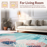 Elegant Tiled Coral Aesthetic(Blue)