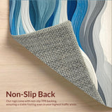 Ultra Soft Area Rug, Non Slip, Stain Resistant, Washable Area Rugs for Living Room, Bedroom, Soft Contemporary Grey Blue Dining Room Carpet(Gray)