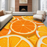Ultra Soft Area Rug, Non Slip, Stain Resistant, Washable Area Rugs for Living Room, Bedroom, Rustic Warm Gradient Tones(Orange)