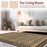 Ultra Soft Area Rug, Non Slip, Stain Resistant, Washable Area Rugs for Living Room, Bedroom, Animal Print Living Room Plush Home Decor Mat(Beige)