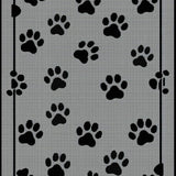 Ultra Soft Area Rug, Non Slip, Stain Resistant, Washable Area Rugs for Living Room, Bedroom, Vibrant Charcoal Pet-Themed Decor(Gray)